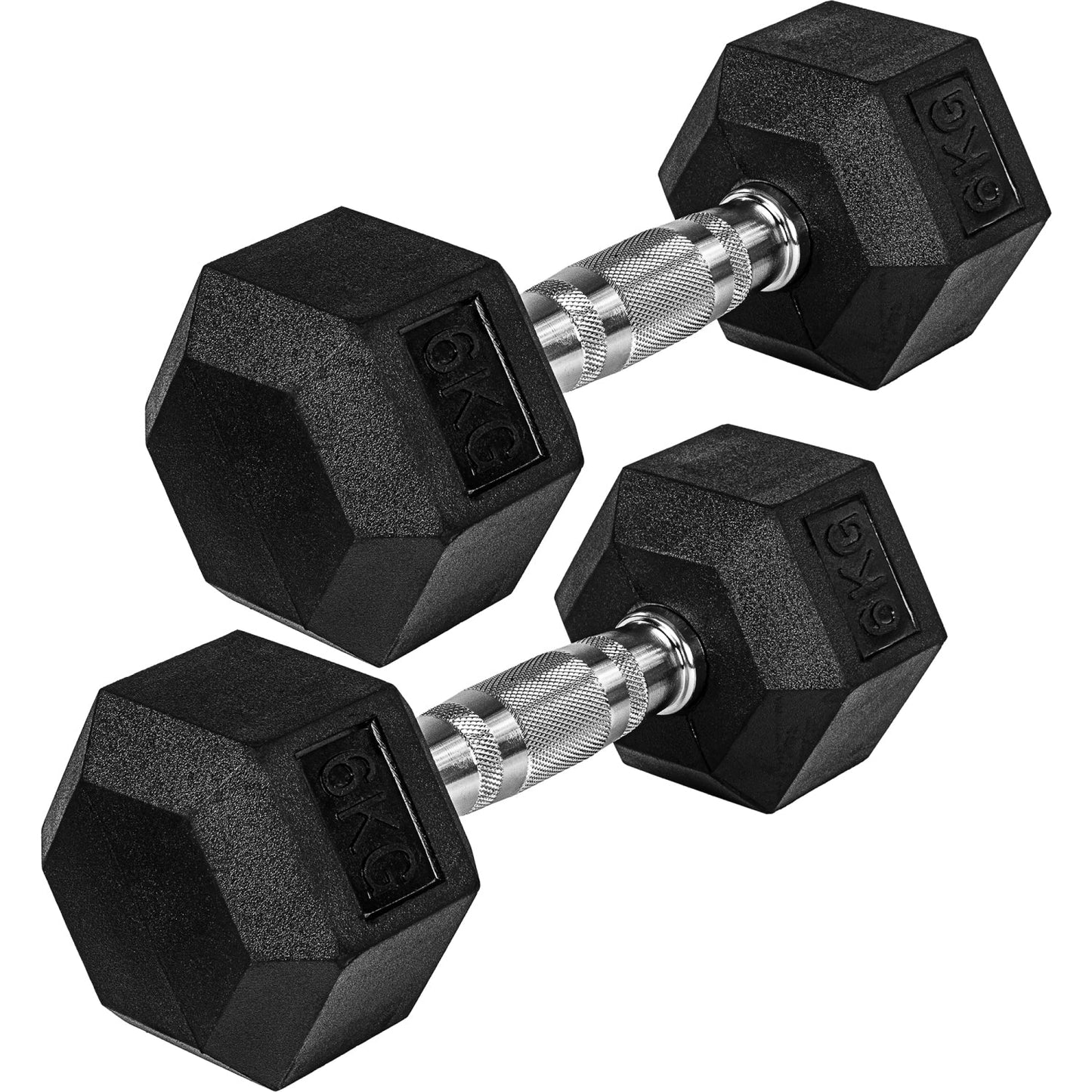 Ensemble d'haltères hexagonaux 12 kg - 2 x 6 kg