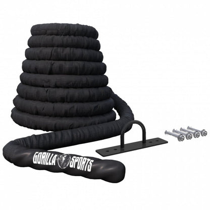 Gorilla Sports Battle rope incl. Muurbeugel 900 x 5 cm