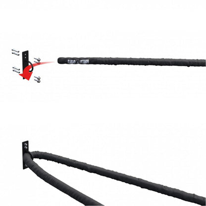 Gorilla Sports Battle rope incl. Muurbeugel 900 x 5 cm