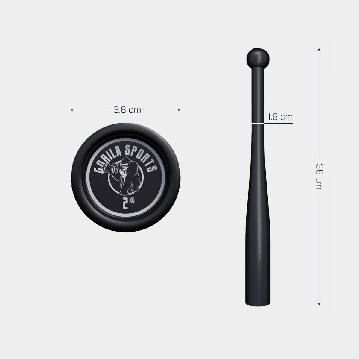Gorilla Sports Clubbell 2 kg