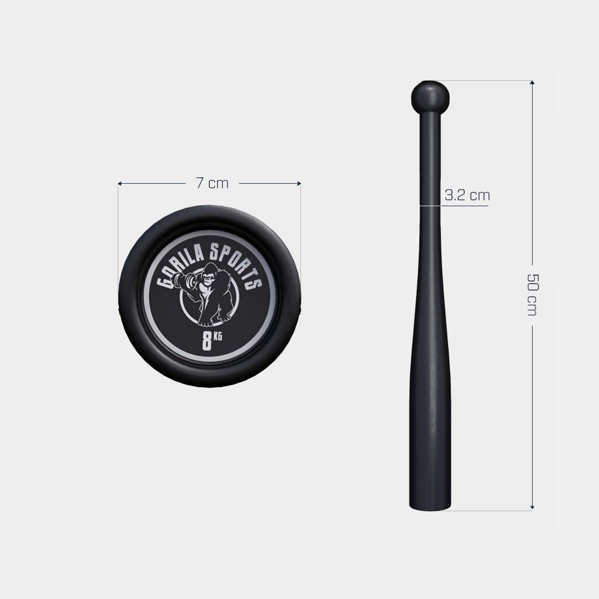 Gorilla Sports Clubbell 8 kg