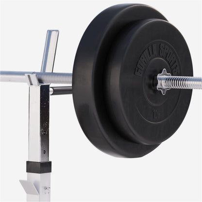 Complete set Halterbank Wit Met 100 kg Halterset Kunststof Gorilla Sports