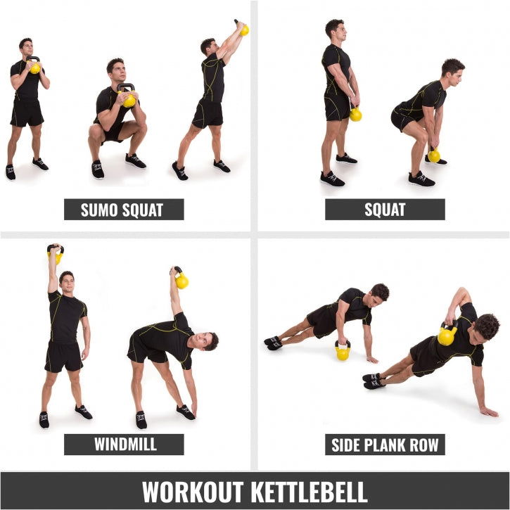 Complete set kettlebells 144 kg gietijzer Gorilla Sports