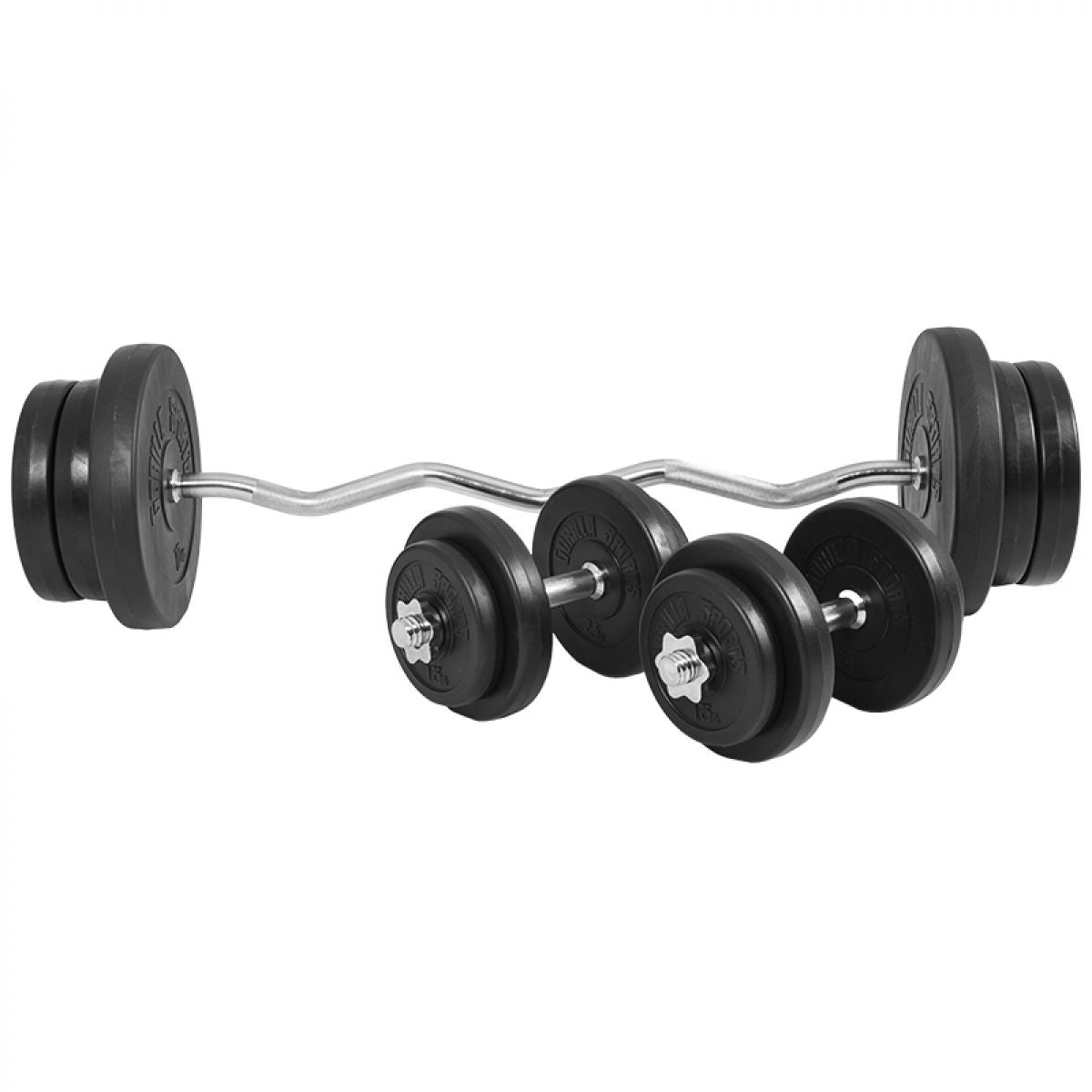 Curlset 70 kg Kunststof Gorilla Sports