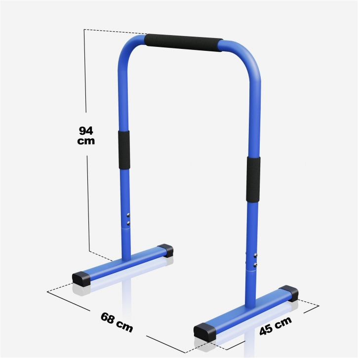Gorilla Sports Dip Bars Deluxe Blauw