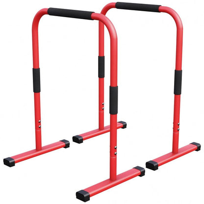 Gorilla Sports Dip Bars Deluxe Rood