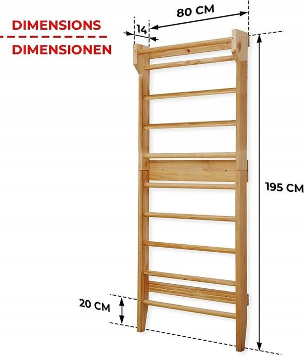 Structure d'escalade d'intérieur en bois Physionics