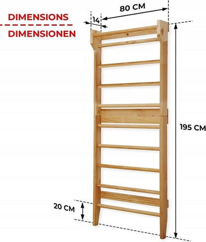 Structure d'escalade d'intérieur en bois Physionics