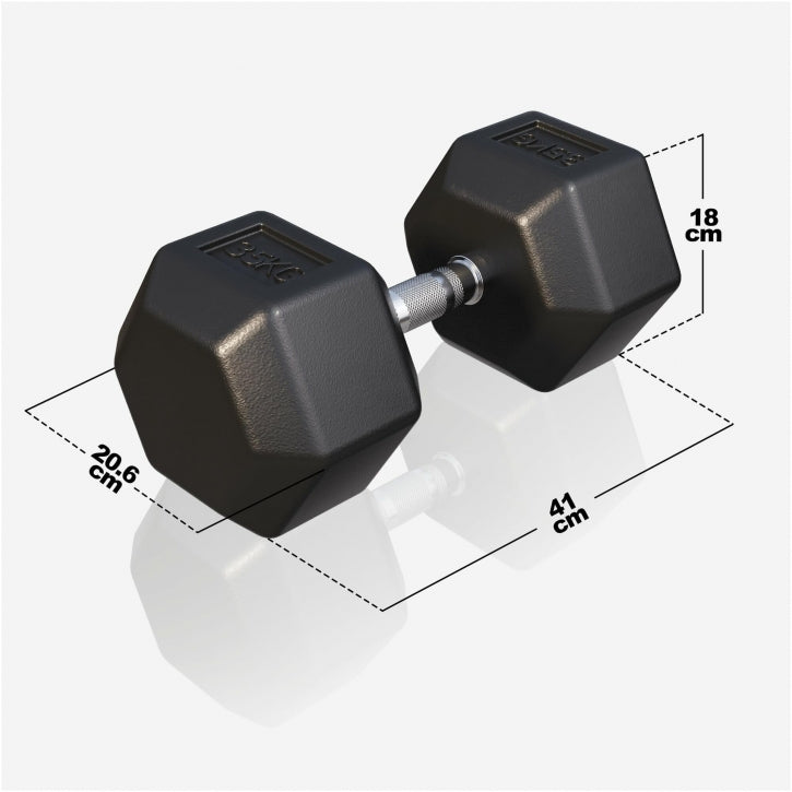 Gorilla Sports Dumbell hexagon 35 kg