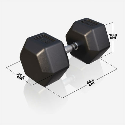 Gorilla Sports Dumbell hexagon 42,5 kg