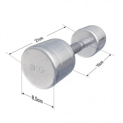 Gorilla Sports TWEEDE KANS Dumbellset 16 kg (2 x 8 kg) Chroom