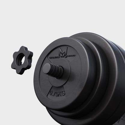 Dumbellset 30 kg Kunststof - 25 mm