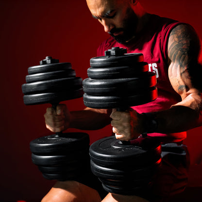 Dumbellset 30 kg Kunststof - 25 mm