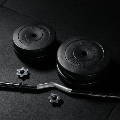 EZ Curl Dumbbell Set 30 kg Plastic - 25 mm