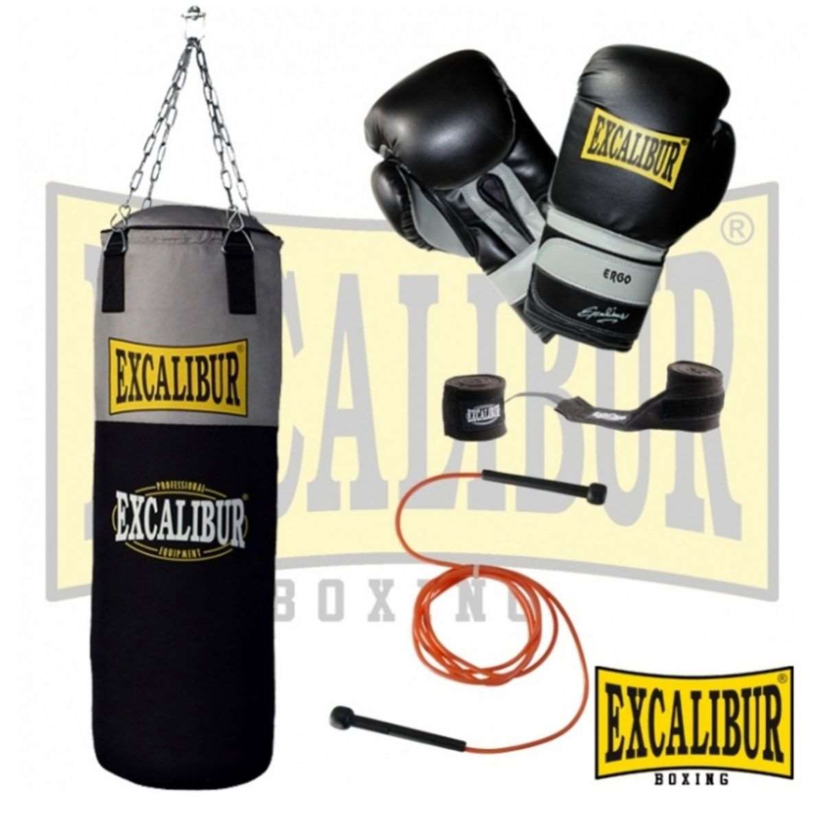 Gorilla Sports Boks Set Excalibur Pro 12 Ounce
