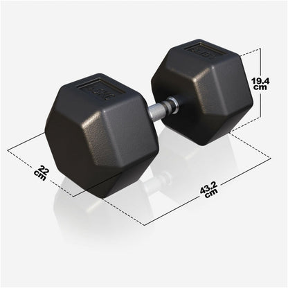 Gorilla Sports Dumbell hexagon 45 kg