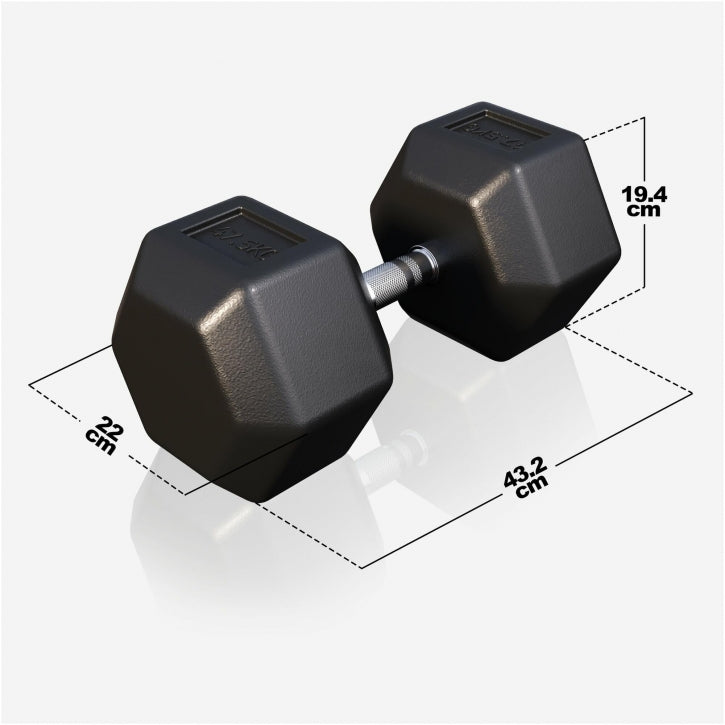 Gorilla Sports Dumbell hexagon 47,5 kg