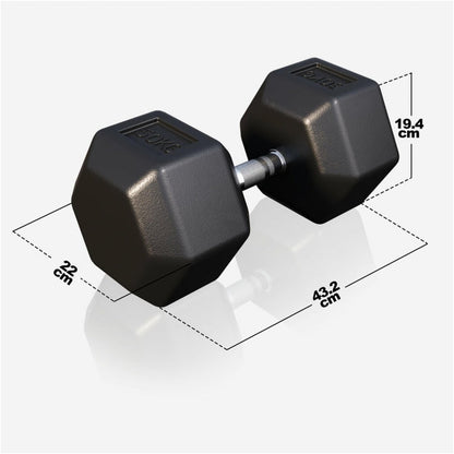 Gorilla Sports Dumbell hexagon 50 kg