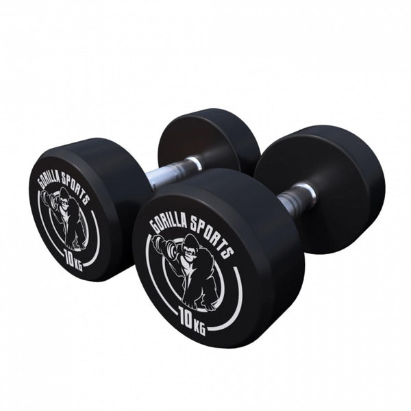 Set Haltères Long Olympia Professionnel Studio : Barre + Disques Caoutchoutés 2x10kg 2x15kg 2x20kg + Fermetures