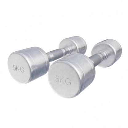 Gorilla Sports Dumbellset 10 kg (2 x 5 kg) Chroom