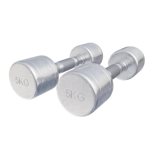 Gorilla Sports Dumbellset 10 kg (2 x 5 kg) Chroom