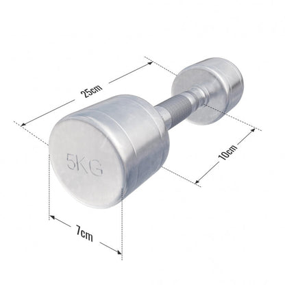 Gorilla Sports Dumbellset 10 kg (2 x 5 kg) Chroom