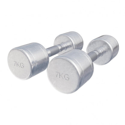Gorilla Sports Dumbellset 14 kg (2 x 7 kg) Chroom