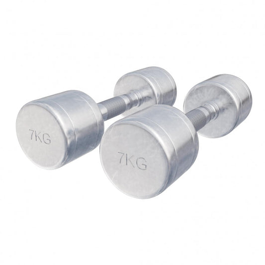 Gorilla Sports Dumbellset 14 kg (2 x 7 kg) Chroom