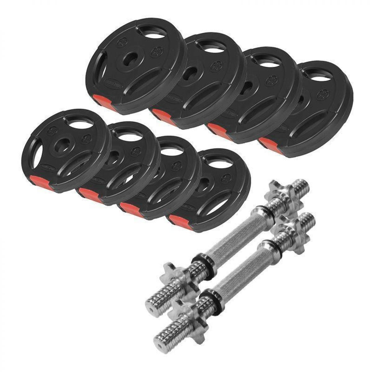 Gorilla Sports Dumbellset 20 kg Gripper Kunststof