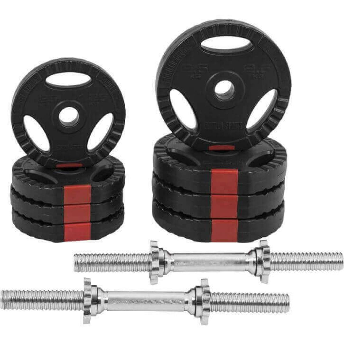 Gorilla Sports Dumbellset 20 kg Gripper Kunststof