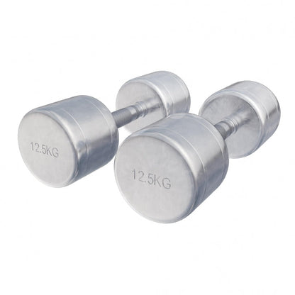 Gorilla Sports Dumbellset 25 kg (2 x 12,5 kg) Chroom