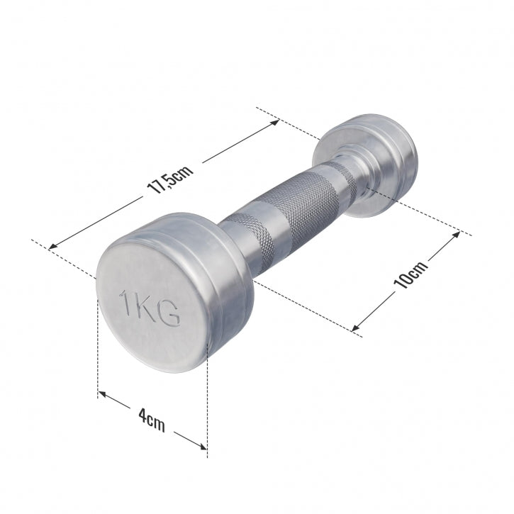 Gorilla Sports Dumbellset 2 kg (2 x 1 kg) Chroom