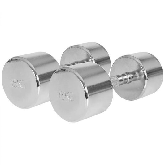 Gorilla Sports Dumbellset 30 kg (2 x 15 kg) Chroom