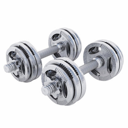 Gorilla Sports Dumbellset 30 kg Gripper Gietijzer