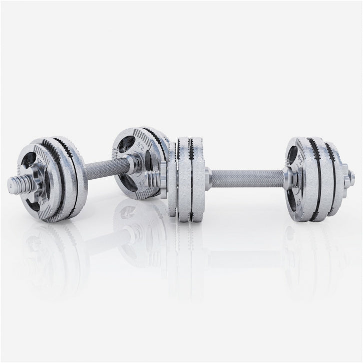 Gorilla Sports Dumbellset 30 kg Gripper Gietijzer