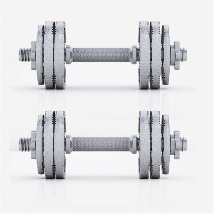 Gorilla Sports Dumbellset 30 kg Gripper Gietijzer