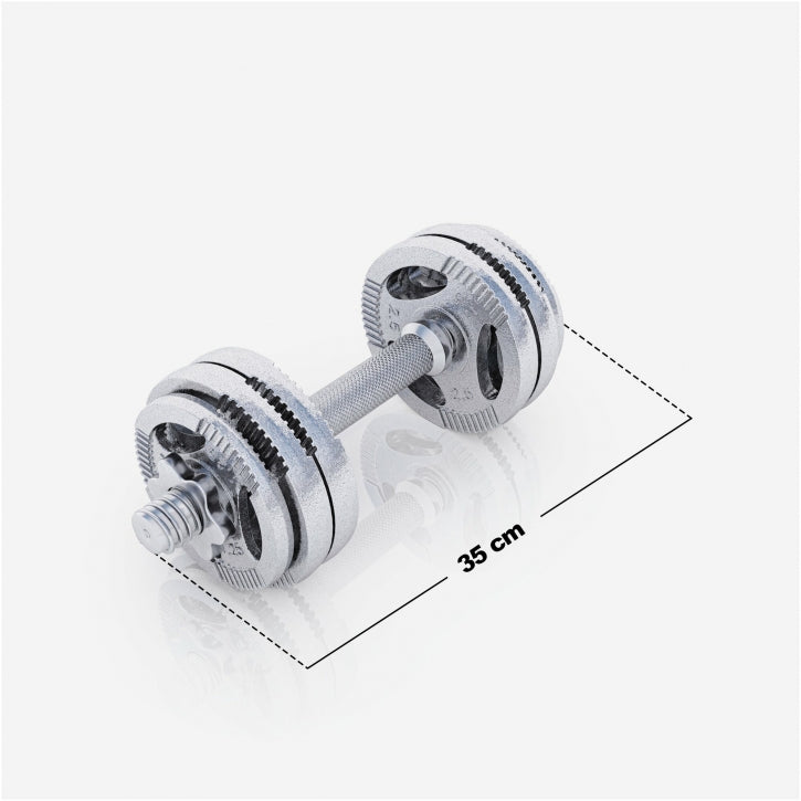 Gorilla Sports Dumbellset 30 kg Gripper Gietijzer