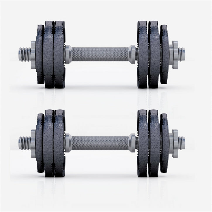 Gorilla Sports Dumbellset 30 kg Gripper Gietijzer Zwart