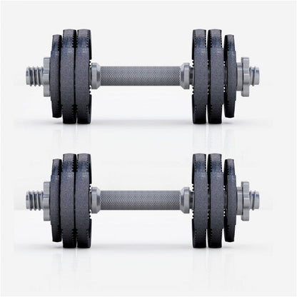 Gorilla Sports Dumbellset 30 kg Gripper Gietijzer Zwart