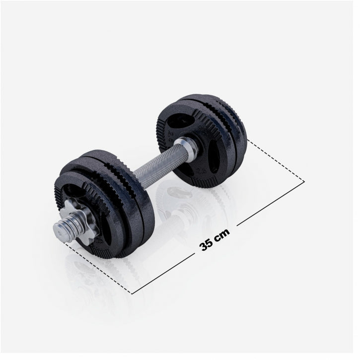 Gorilla Sports Dumbellset 30 kg Gripper Gietijzer Zwart