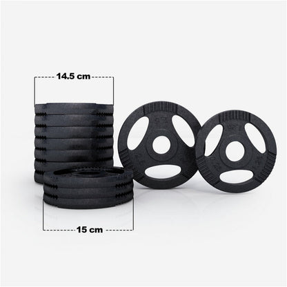 Gorilla Sports Dumbellset 30 kg Gripper Gietijzer Zwart
