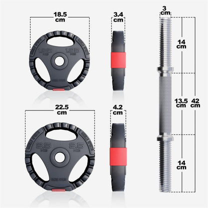 Gorilla Sports Dumbellset 30 kg Gripper Kunststof