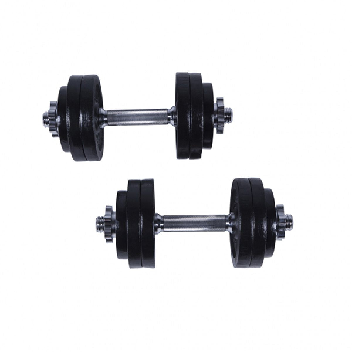 Gorilla Sports Dumbellset 30 kg gietijzer zwart