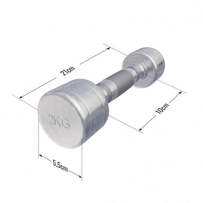 Gorilla Sports Dumbellset 4 kg (2 x 2 kg) Chroom