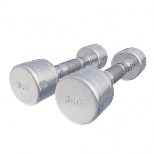 Gorilla Sports Dumbellset 6 kg (2 x 3 kg) Chroom