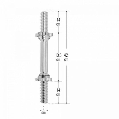 Gorilla Sports Dumbellstang 42 cm (schroefsluiting)
