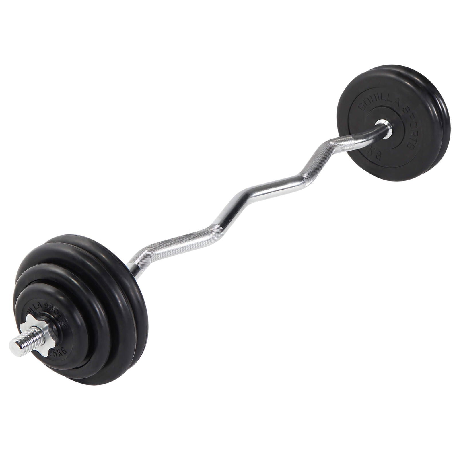 Gorilla Sports EZ-Curlset 35 kg Rubber - 30 mm
