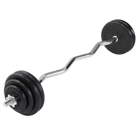 Gorilla Sports EZ-Curlset 35 kg Rubber - 30 mm