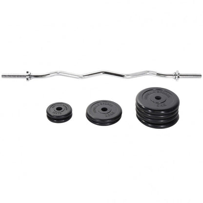Gorilla Sports EZ-Curlset 35 kg Rubber - 30 mm