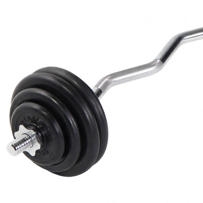 Gorilla Sports EZ-Curlset 35 kg Rubber - 30 mm